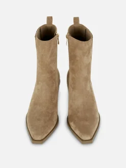 Low Heel Western Ankle Boots