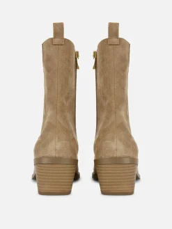 Low Heel Western Ankle Boots