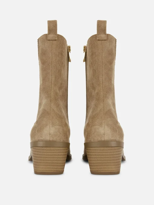 Low Heel Western Ankle Boots