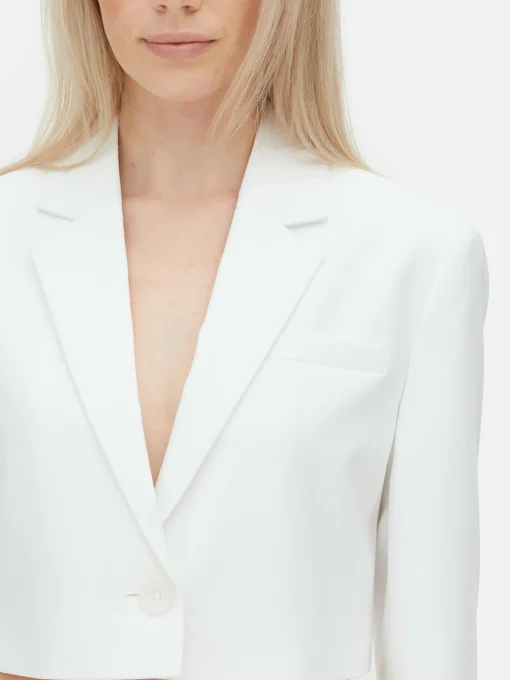 Luna Single-Breasted Cropped Blazer