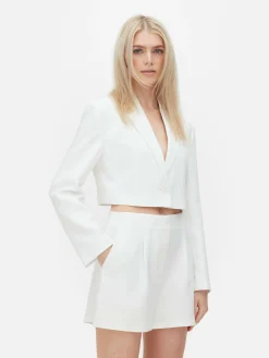 Luna Single-Breasted Cropped Blazer