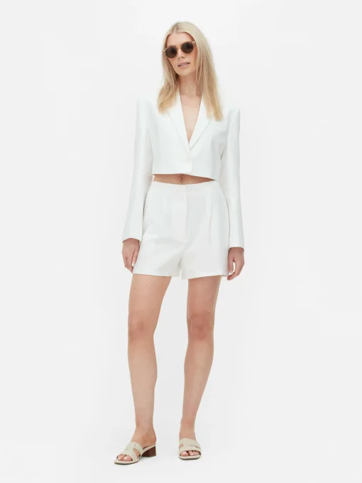 Luna Single-Breasted Cropped Blazer