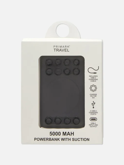 5000 Mah Power Bank With Suction Cups