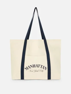 Manhattan Oversized Canvas Tote