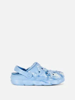 Marble Faux Fur Lined Clogs