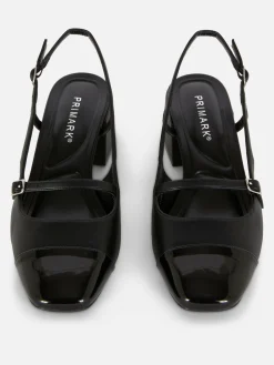 Mary Jane Slingback Block Heels