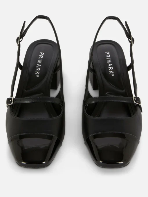 Mary Jane Slingback Block Heels