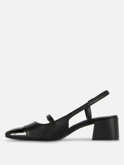 Mary Jane Slingback Block Heels