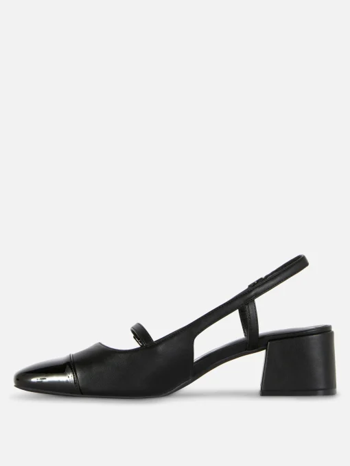 Mary Jane Slingback Block Heels