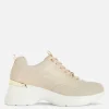 Metal Trim Wedge Sneakers