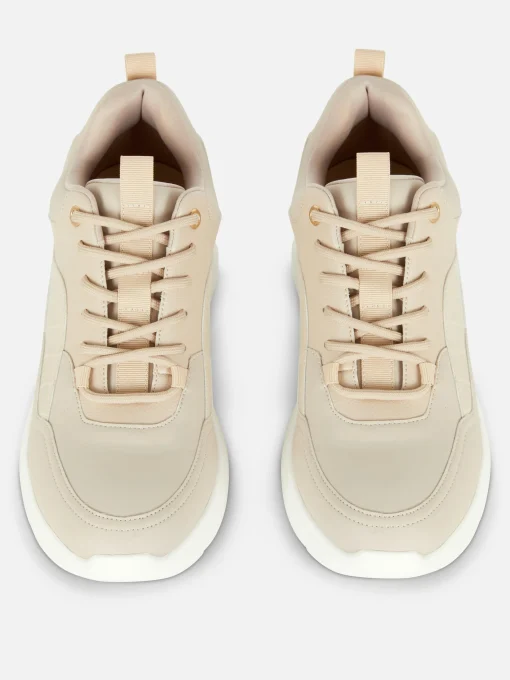 Metal Trim Wedge Sneakers