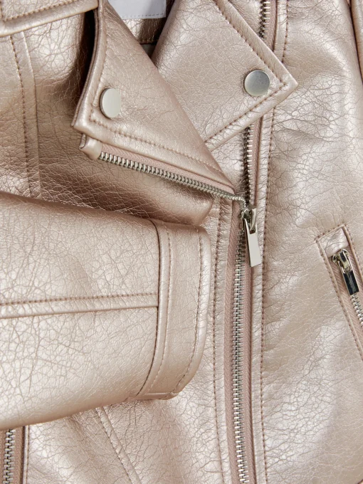 Metallic Biker Jacket