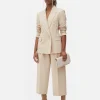 Metallic Button Double Breasted Blazer