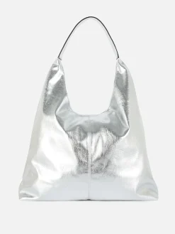 Metallic Faux Leather Shopper