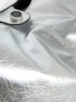 Metallic Faux Leather Shopper