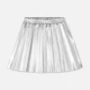 Metallic Pleated Skirt