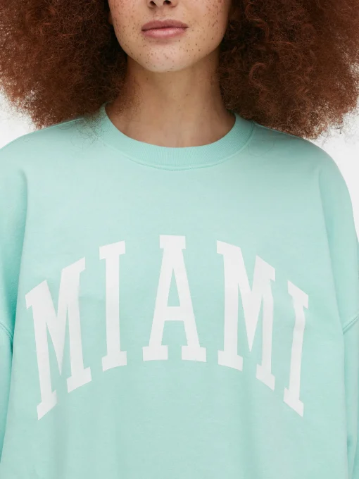 Miami Lettering Oversized Sweatshirt