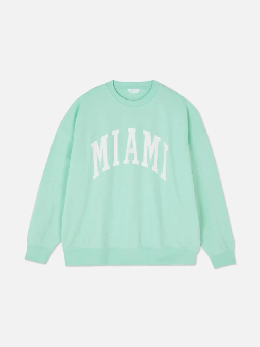 Miami Lettering Oversized Sweatshirt