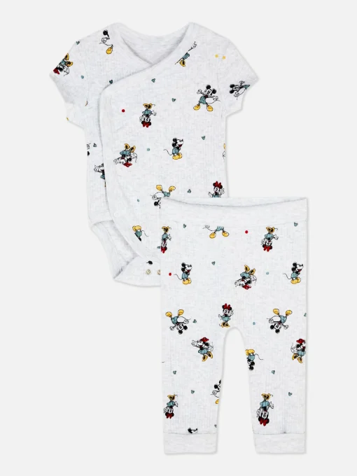 Mickey And Minnie Mouse Bodysuit And Leggings Set