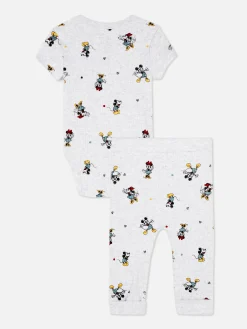 Mickey And Minnie Mouse Bodysuit And Leggings Set