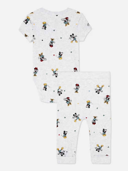 Mickey And Minnie Mouse Bodysuit And Leggings Set