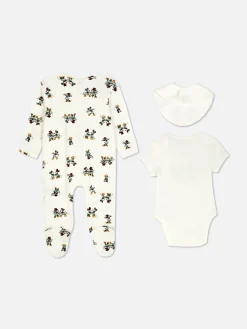 Mickey And Minnie Mouse Sleeper, Bodysuit And Bib