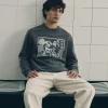 Mickey Mouse X Keith Haring Acid Wash Sweatshirt