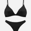 Microfiber Triangle Bra And Thong Set
