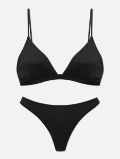 Microfiber Triangle Bra And Thong Set