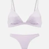 Microfiber Triangle Bra And Thong Set