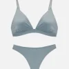 Microfiber Triangle Bra And Thong Set
