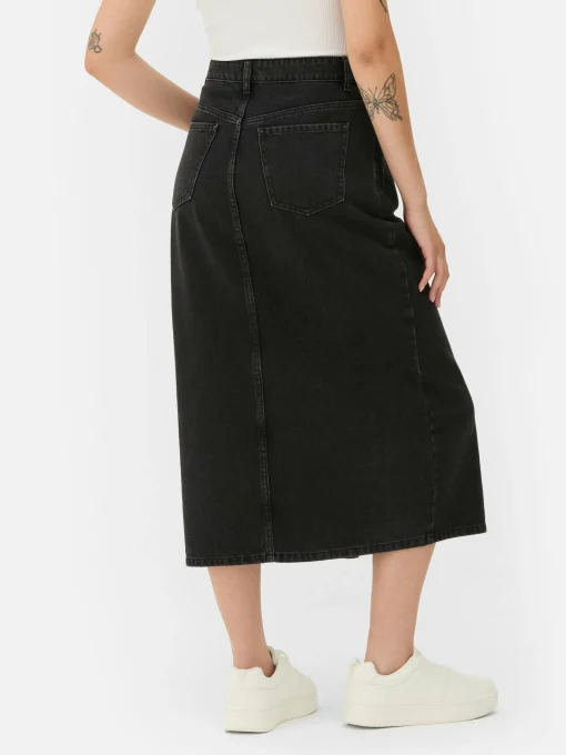 Midi Denim Skirt