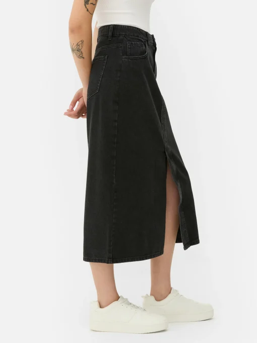 Midi Denim Skirt