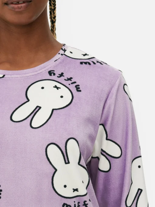 Miffy Long Sleeve Fleece Pajamas