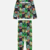 Minecraft Long Sleeve T-Shirt And Bottoms Pajama Set