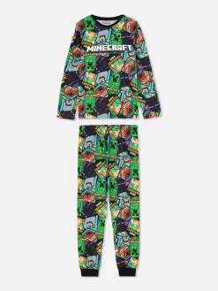 Minecraft Long Sleeve T-Shirt And Bottoms Pajama Set
