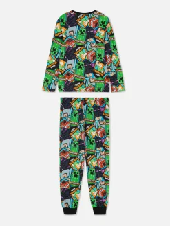 Minecraft Long Sleeve T-Shirt And Bottoms Pajama Set