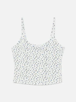 Mini Floral Ribbed Cami