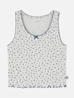 Mini Floral Ribbed Pajama Tank
