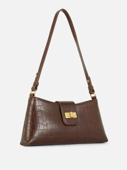 Mock Croc Shoulder Bag