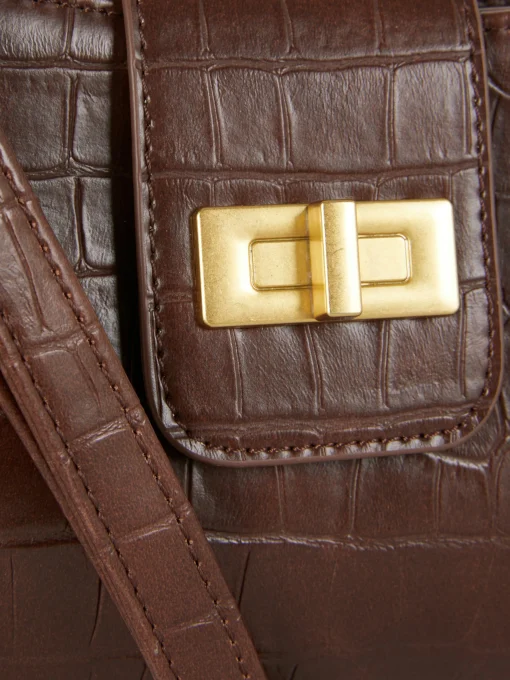 Mock Croc Shoulder Bag