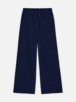 Moon And Stars Wide Leg Pajama Bottoms
