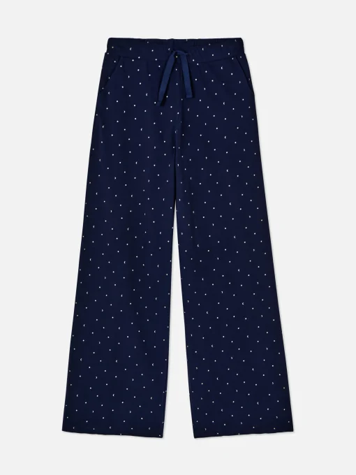 Moon And Stars Wide Leg Pajama Bottoms