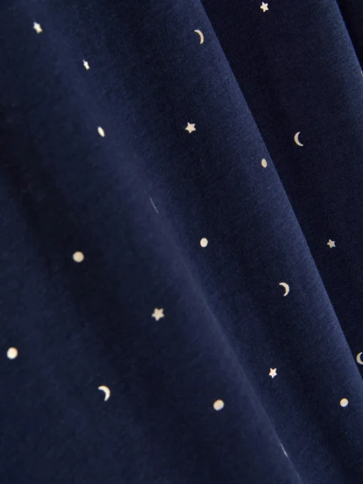 Moon And Stars Wide Leg Pajama Bottoms