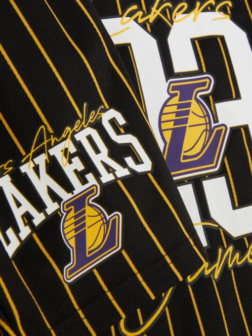 NBA Los Angeles Lakers Striped T-Shirt And Shorts Set