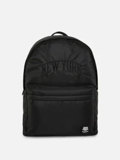 New York Embroidered Backpack