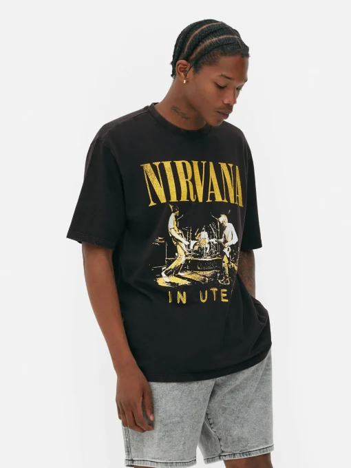 Nirvana Washed Effect T-Shirt