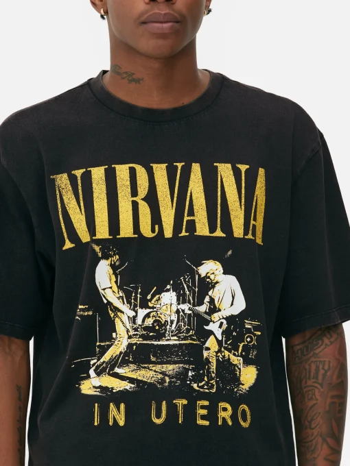Nirvana Washed Effect T-Shirt