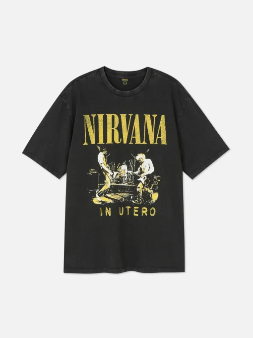 Nirvana Washed Effect T-Shirt