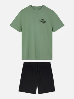 Not Today T-Shirt And Shorts Pajamas